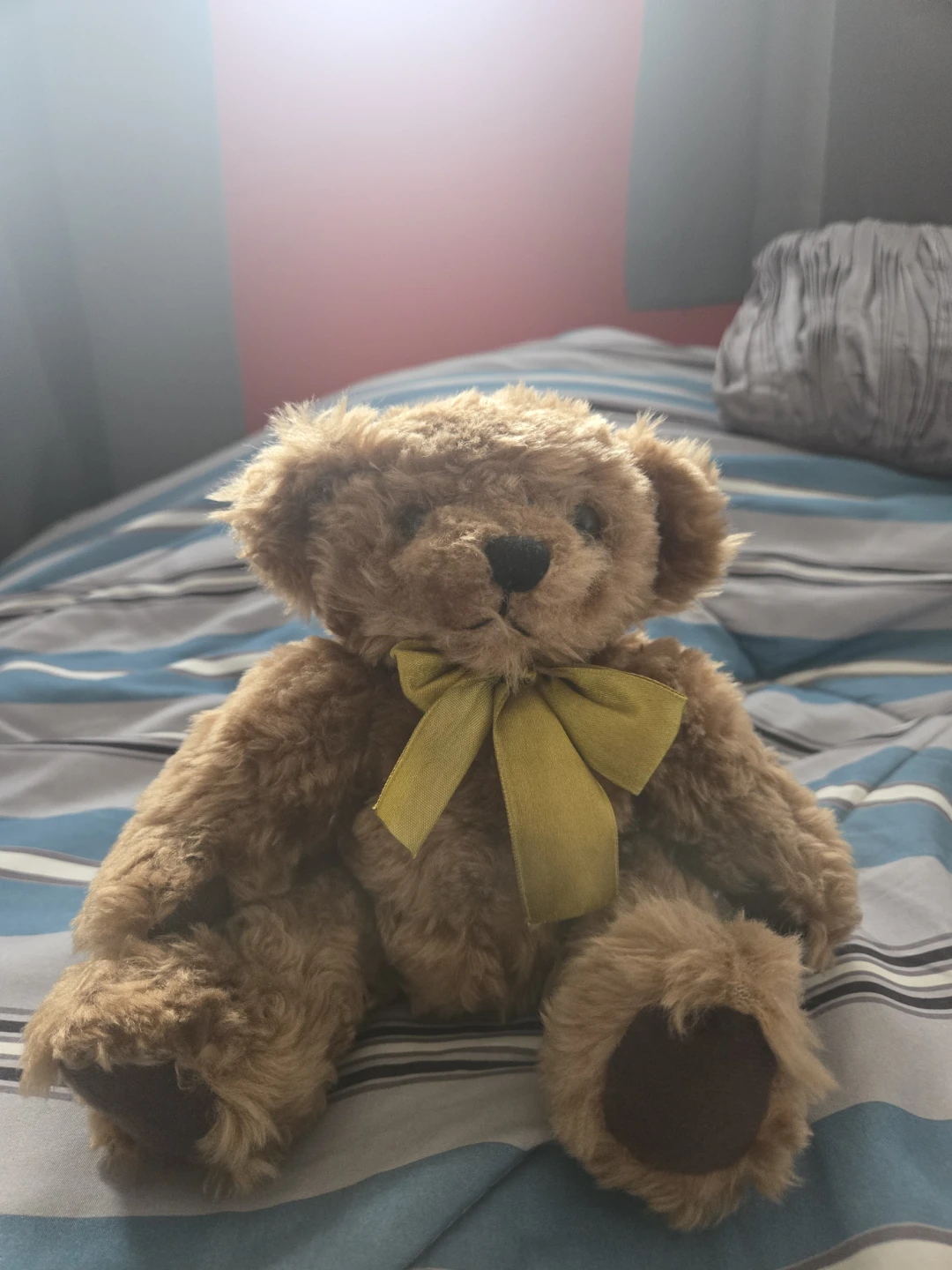 Brown Teddy Bear with Yellow Bow