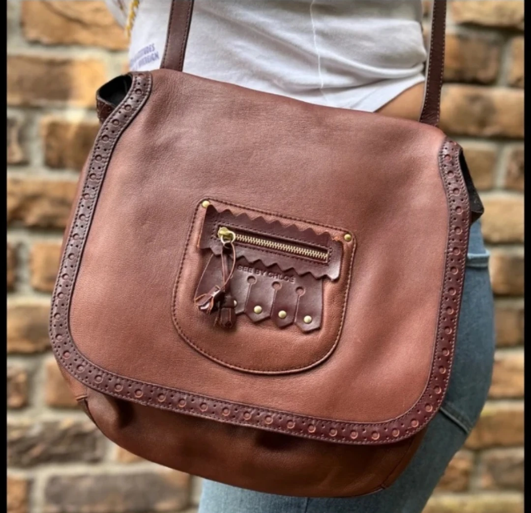 Chloé Leather Messenger Shoulder Bag - photo 2
