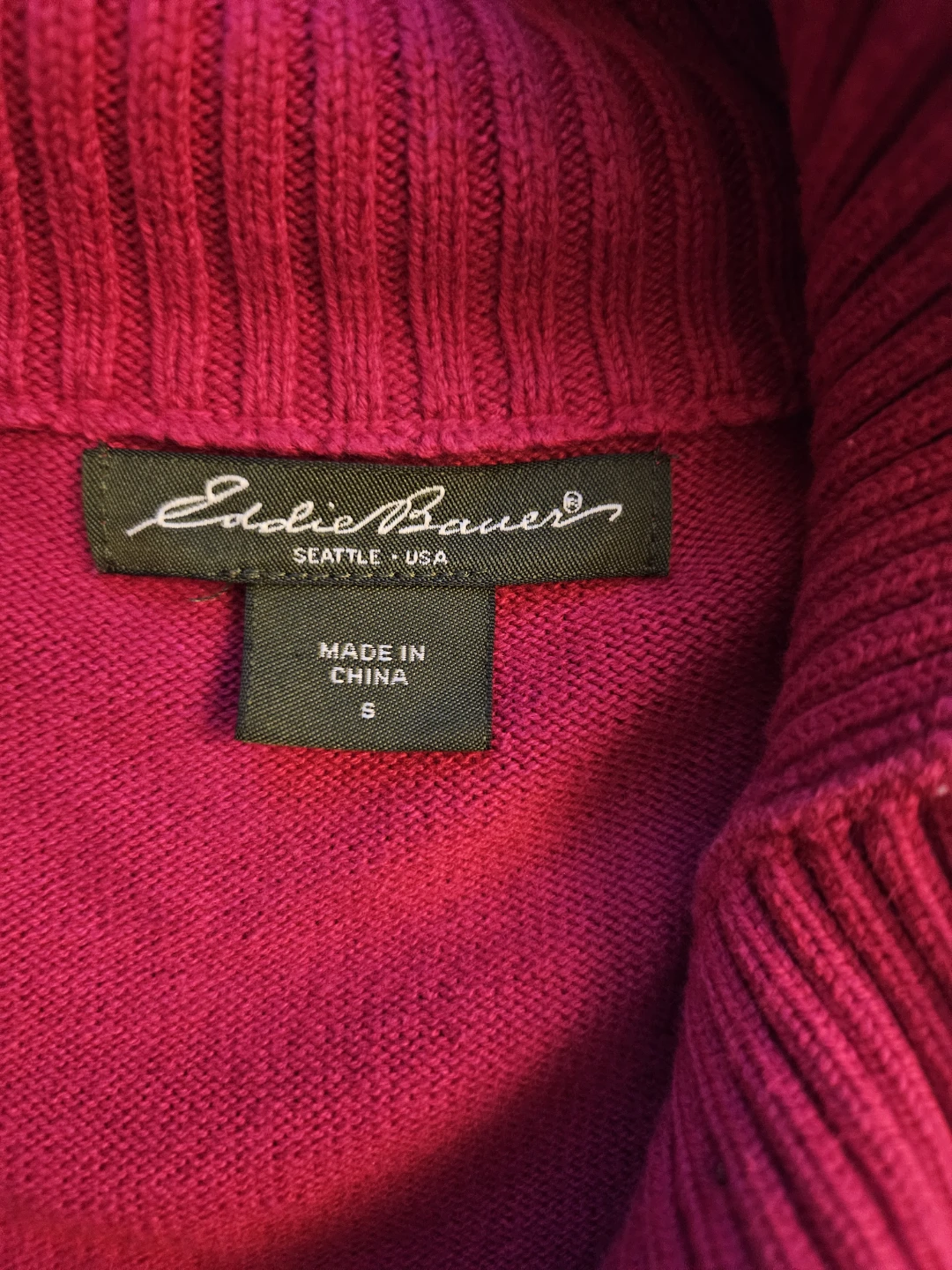 Eddie Bauer Women's Pink Button Neck Sweater Size S - photo 2