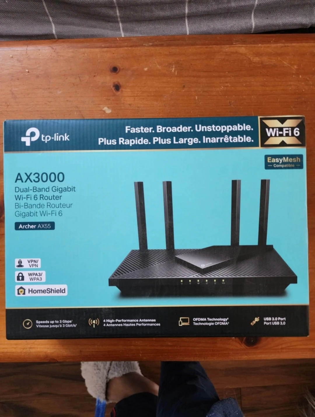 (BRAND NEW) TP-Link Archer AX55 AX3000 Dual-Band Wi-Fi 6 Router - photo 4