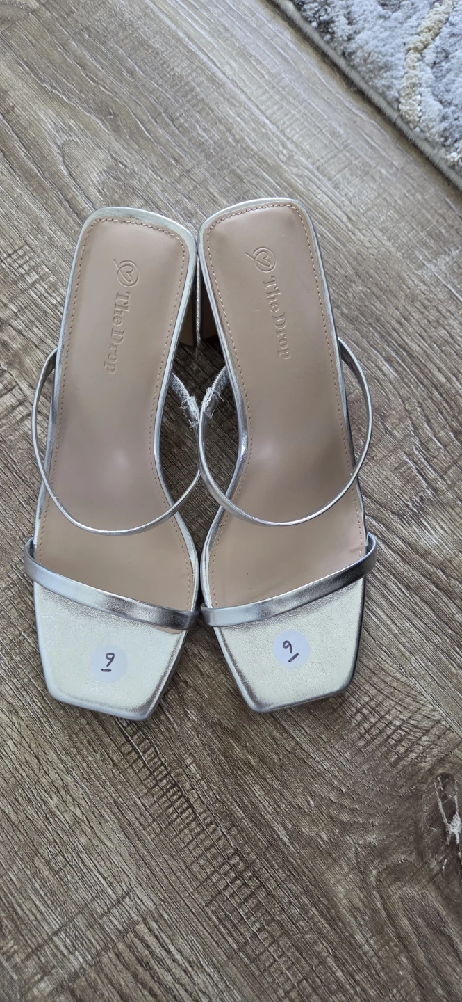 The Drop Silver Heeled Sandals Size 9 - photo 3