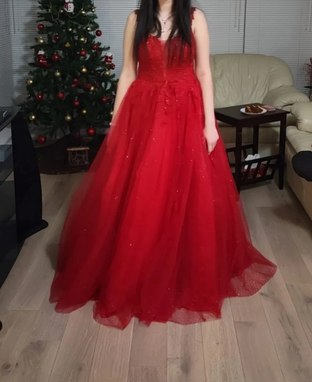 Red Sparkly Ball Gown