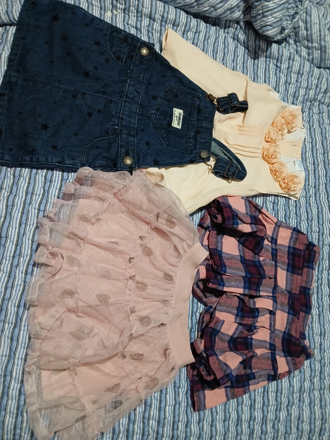 OshKosh B'gosh Denim Overalls & Baby Clothes Set - photo 2