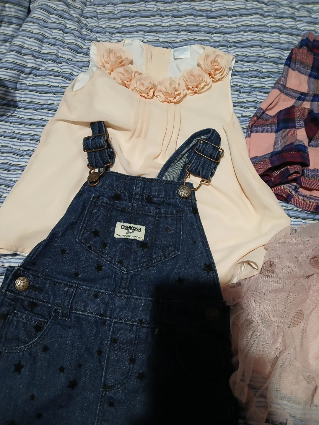 OshKosh B'gosh Denim Overalls & Baby Clothes Set - photo 3