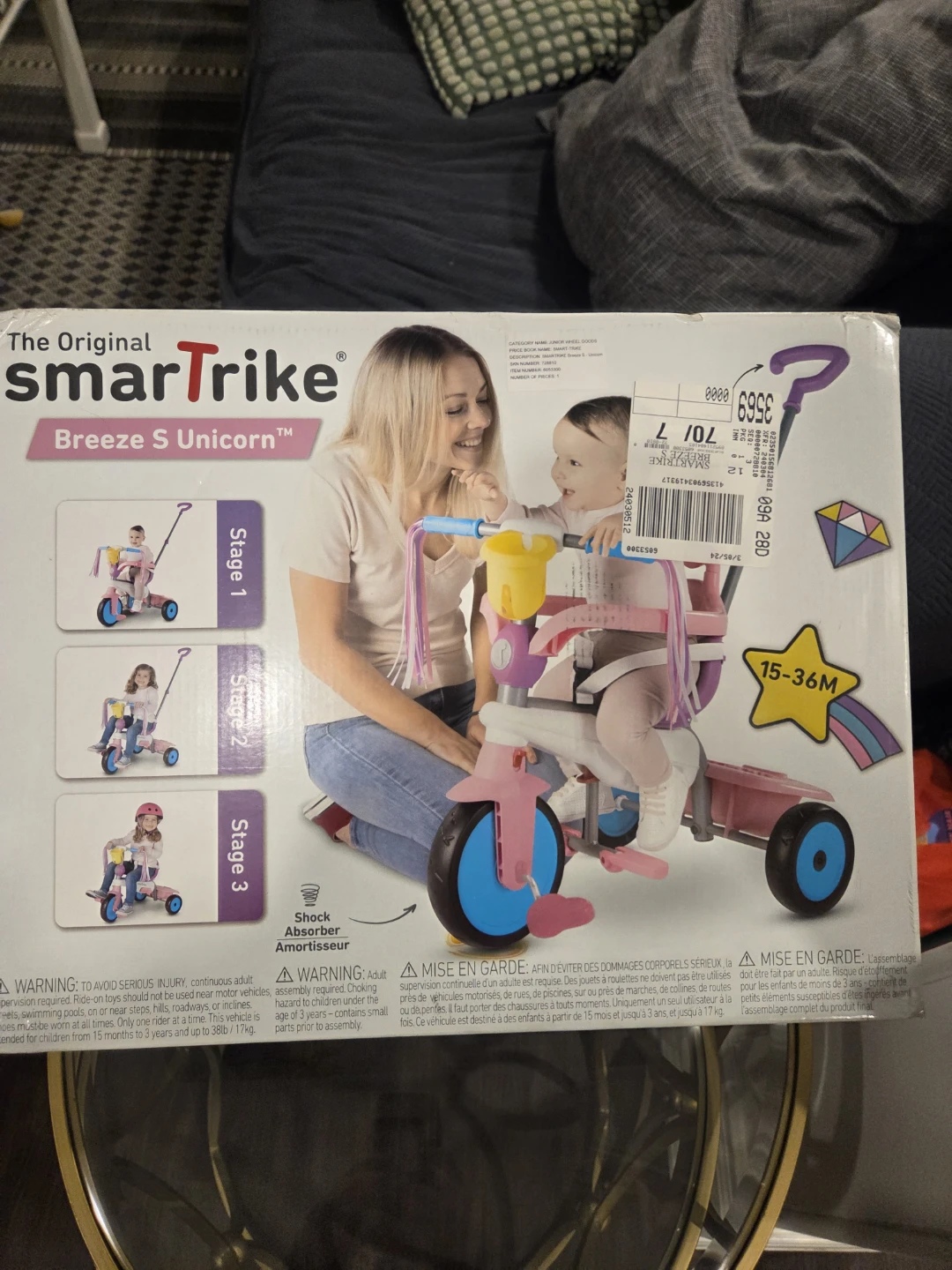 Smarti-Trike Breeze S Unicorn Tricycle 15-36M - photo 2