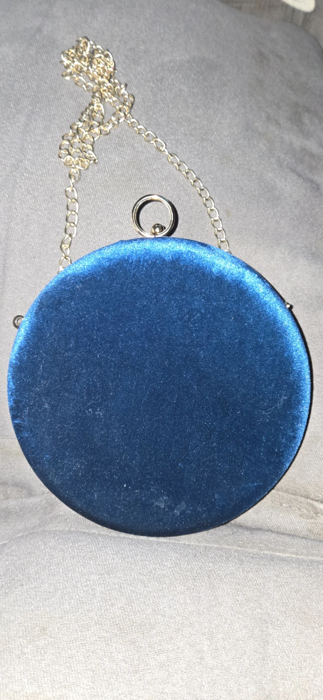 Blue Velvet Round Clutch Purse - photo 4