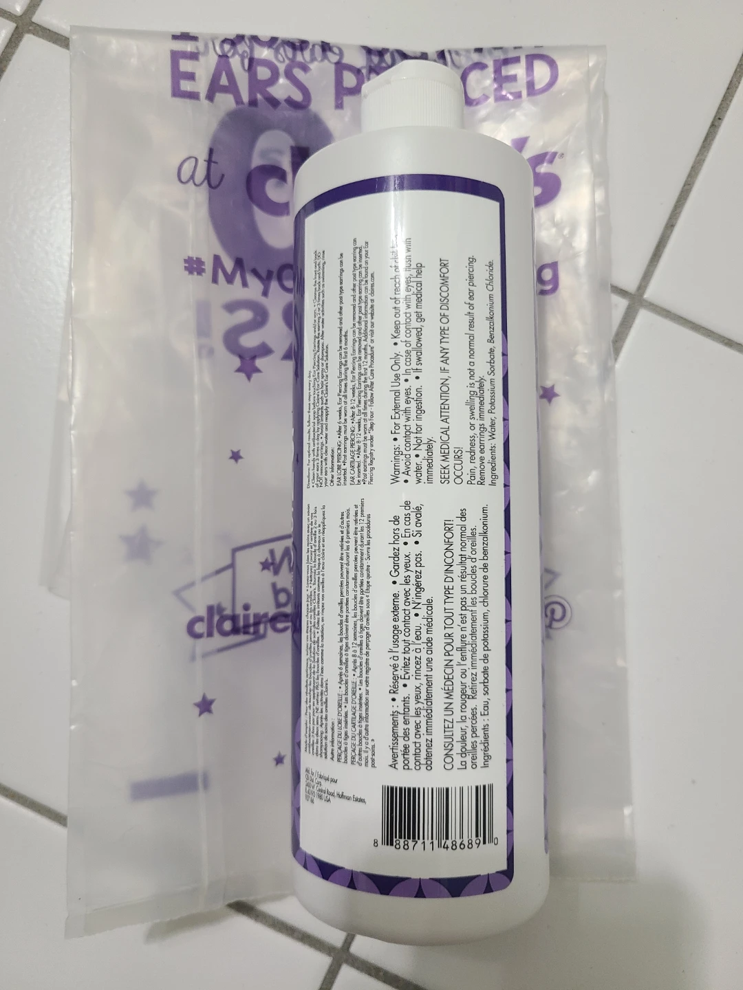 Claire's Ear Piercing Aftercare Solution - 16 fl oz - photo 2
