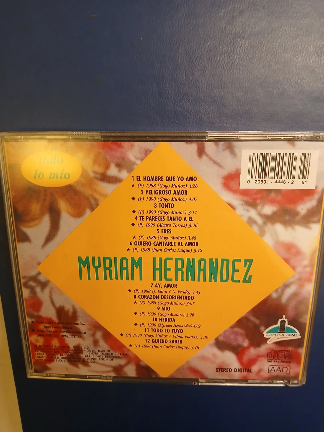 Myriam Hernandez Todo Lo Mio CD - photo 2
