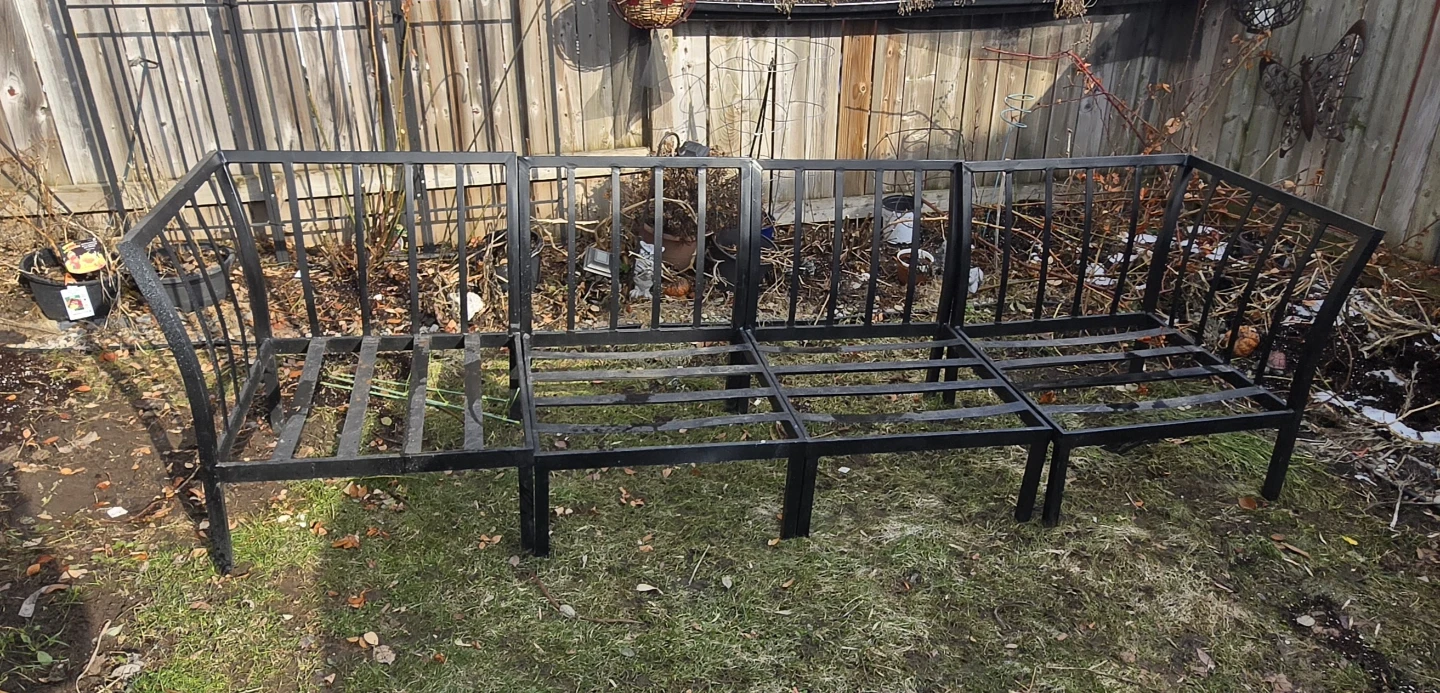 Black Metal Outdoor Sofa Frame