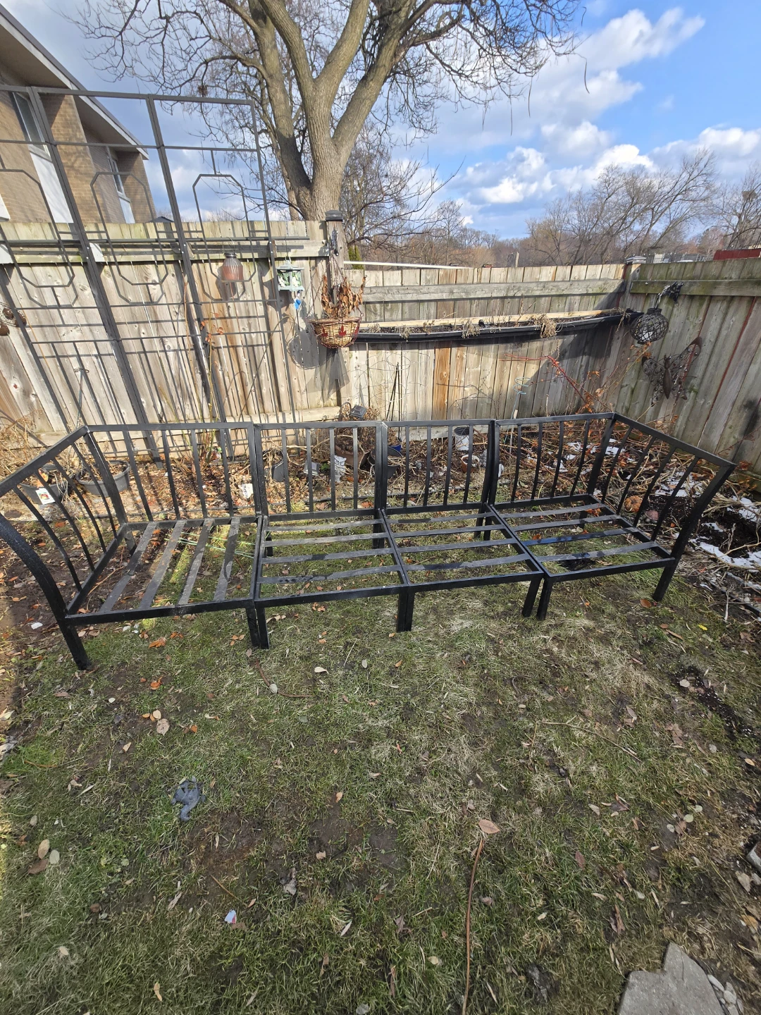Black Metal Outdoor Sofa Frame - photo 2