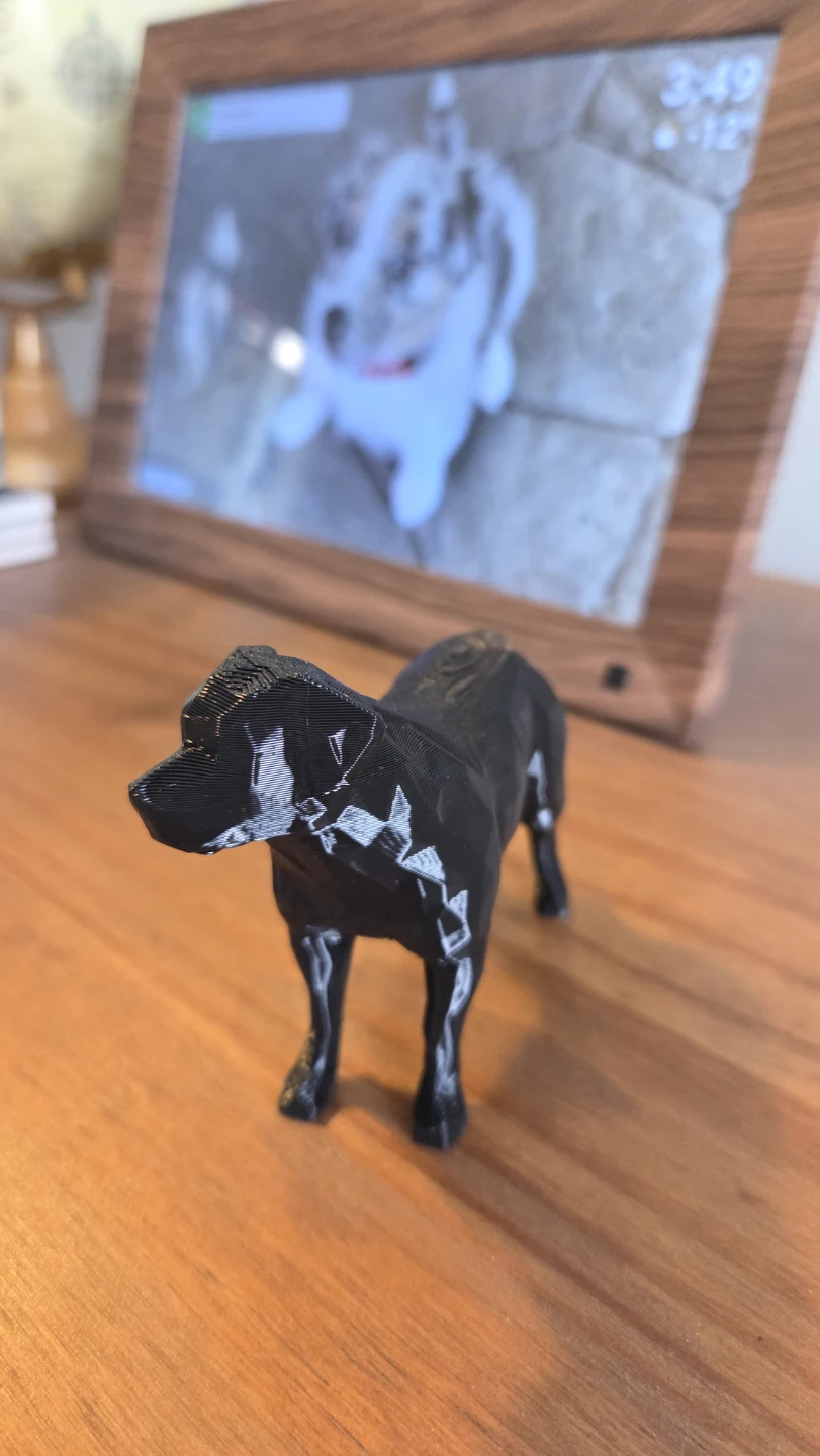Geometric Rottweiler Dog Figurine - Black *new - photo 3