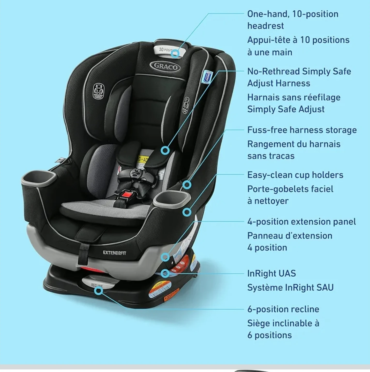 Graco Extend2Fit Convertible Car Seat