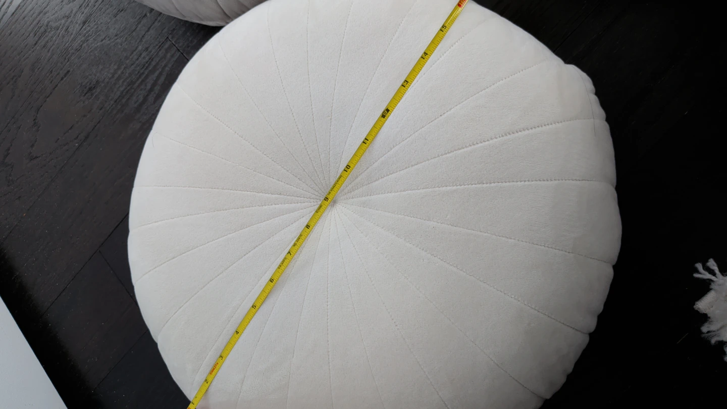 Round Pleated Floor Pillow Cushion (Set of 2) - photo 2