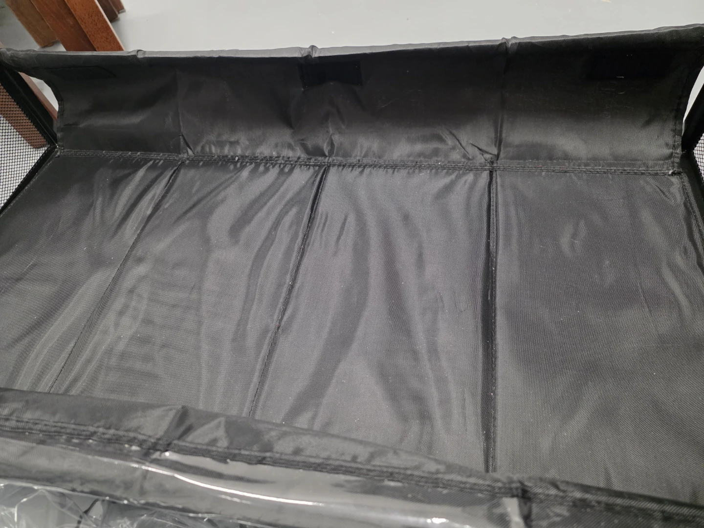 2 x Black Rolling Storage Carts with Clear Covers - photo 2