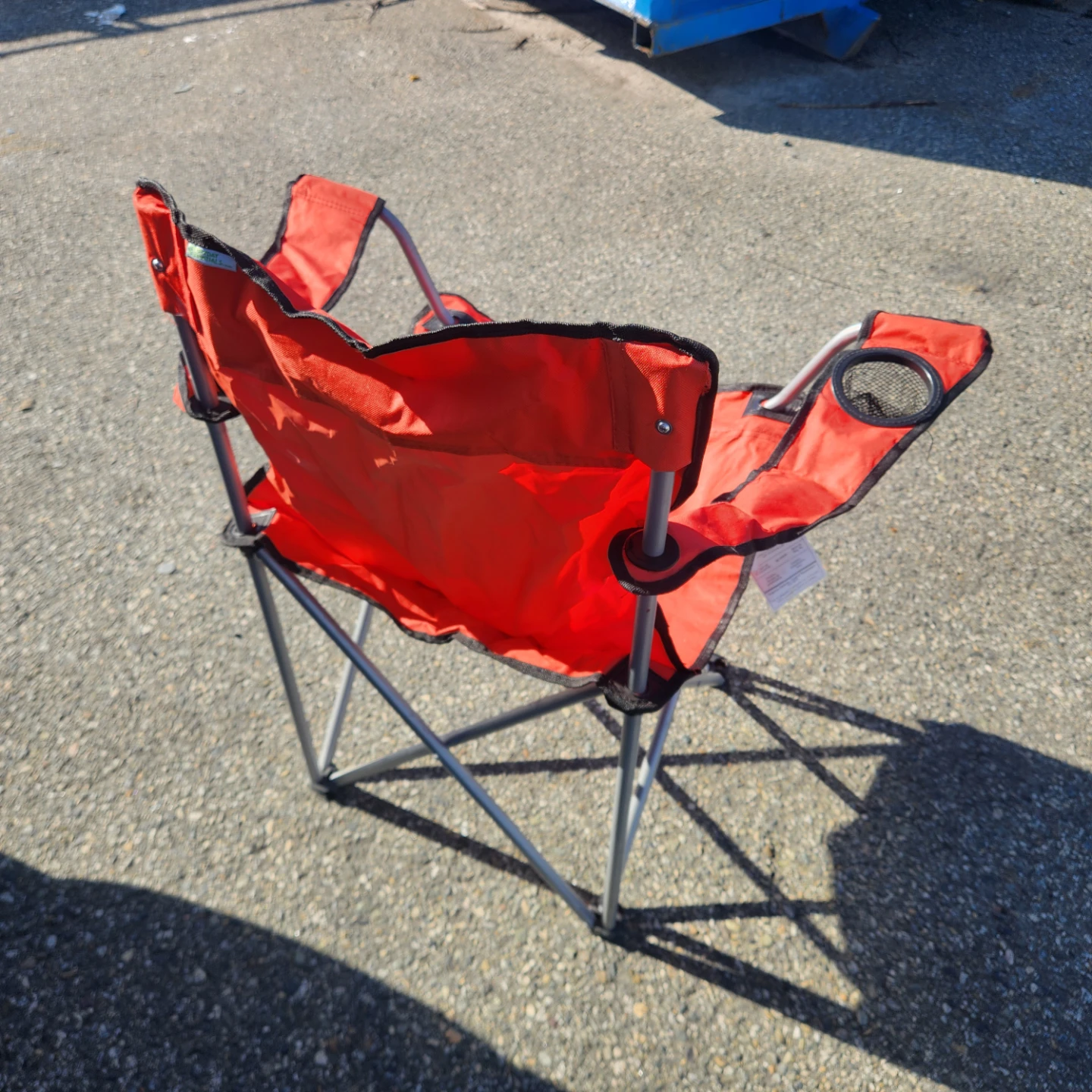 Red Folding Camp Chair with Cup Holder - photo 2