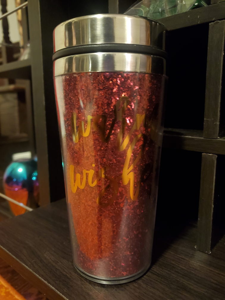 New Glitter Travel Tumbler with Lid 🥕 #freecycle