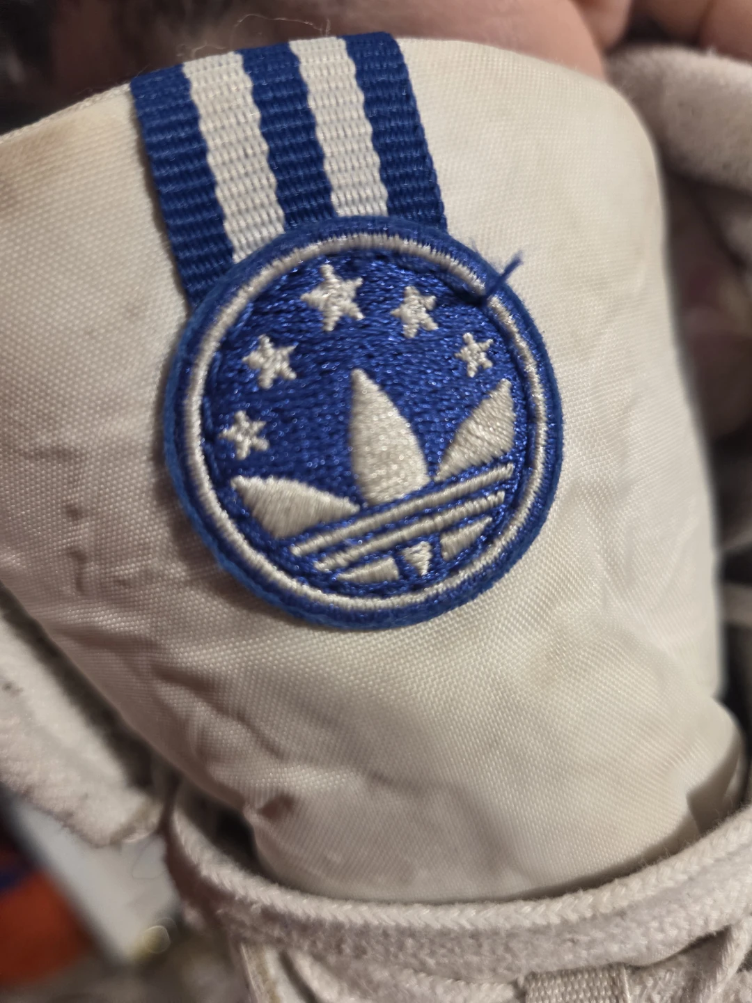 Adidas White and Blue Sneakers