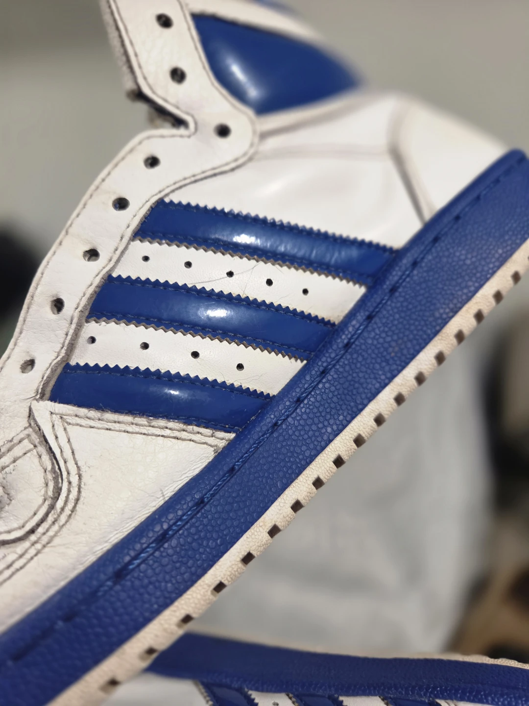 Adidas White and Blue Sneakers - photo 3