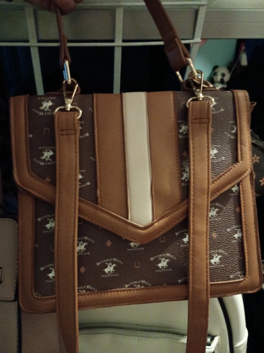 Beverly Hills Polo Club Brown Monogram Handbag