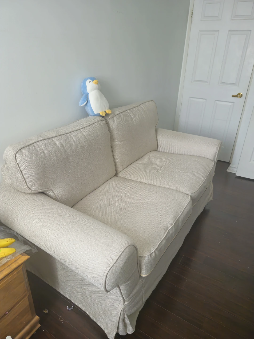 Light Beige Loveseat Sofa
