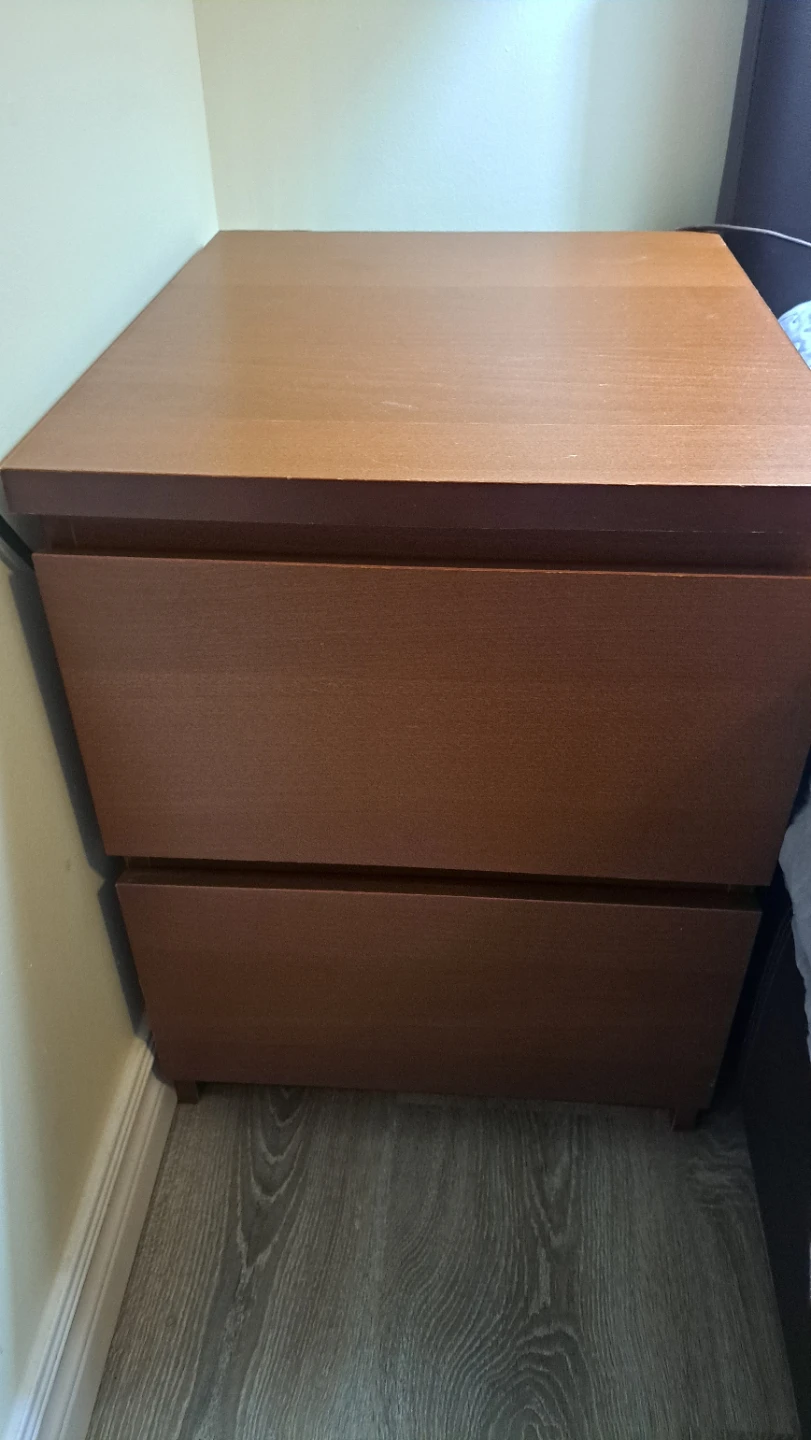 Ikea 2-Drawer Nightstand Brown - photo 2