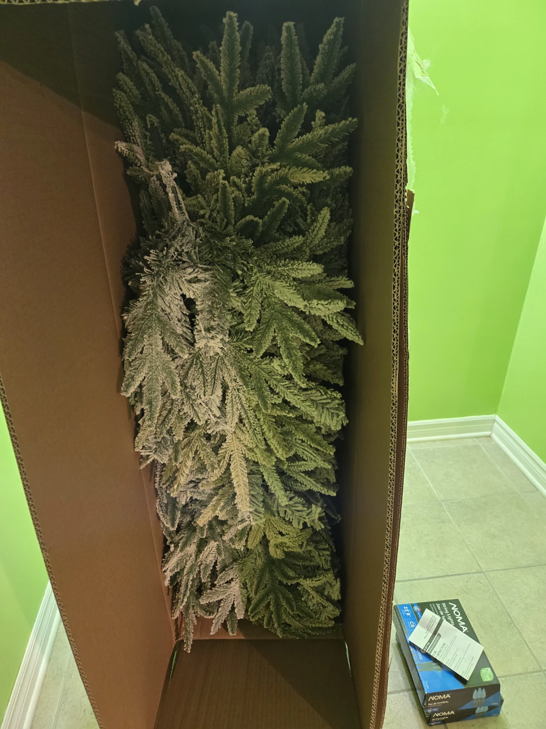 NOMA Flocked Artificial Christmas Tree