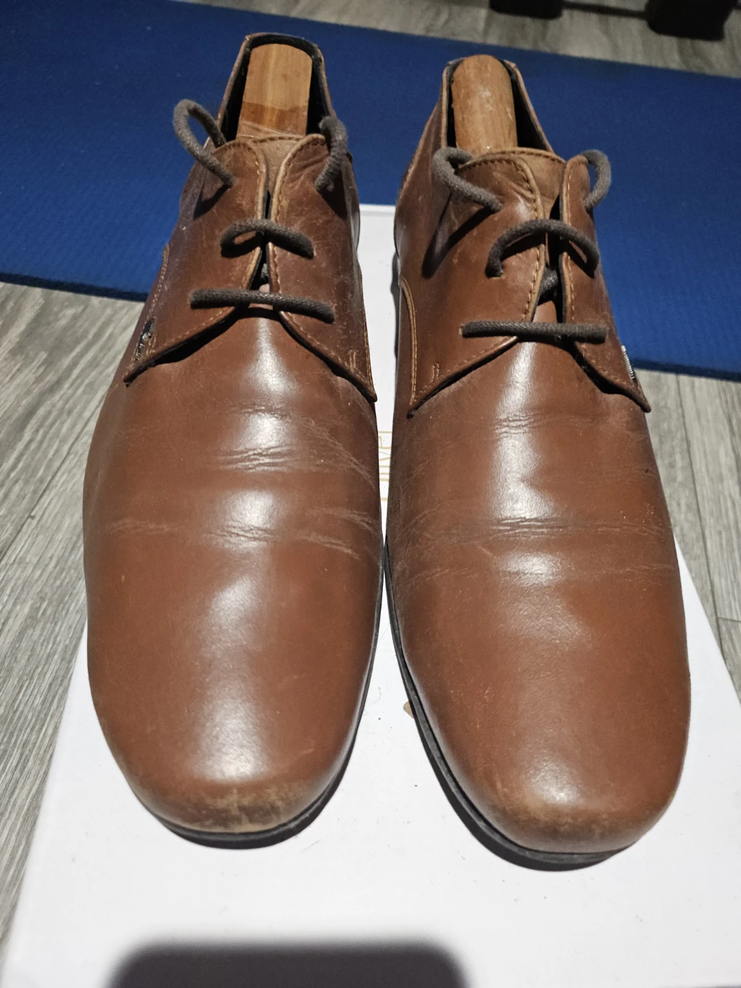 Lacoste Paris Brown Leather Dress Shoes - photo 2