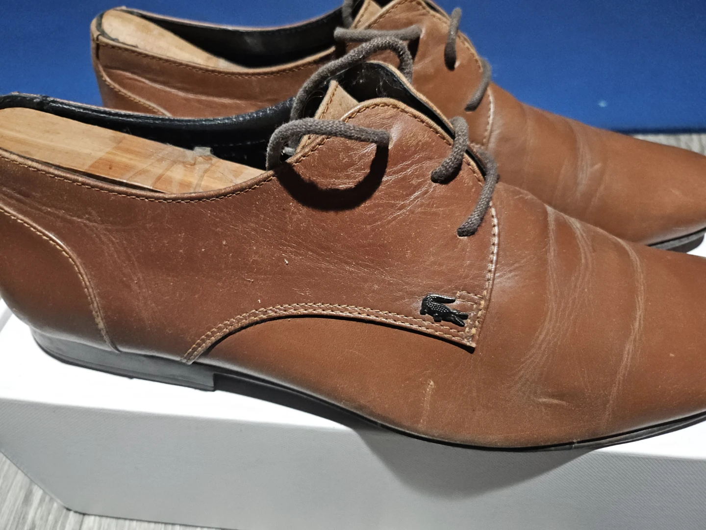 Lacoste Paris Brown Leather Dress Shoes - photo 3