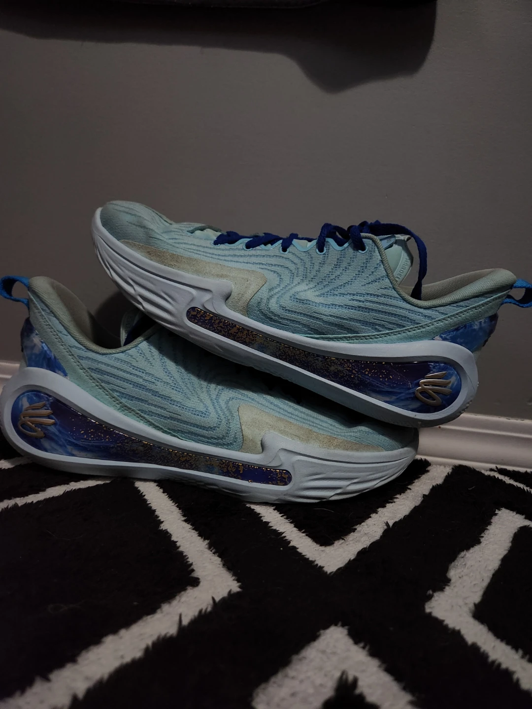 Blue Under Armour Basketball Shoes