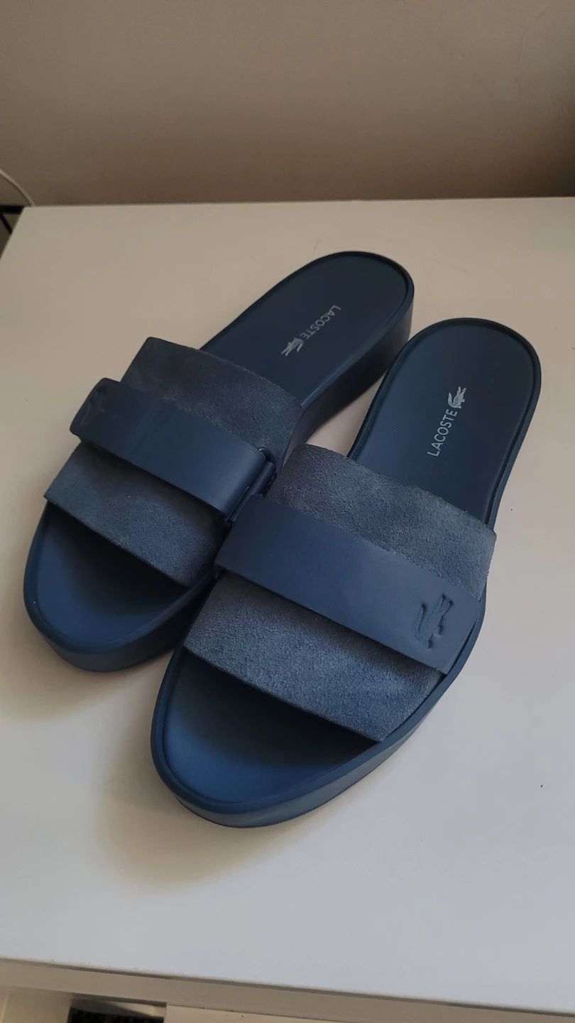 Lacoste Women's Dark Blue Slides - Size 6 - photo 2