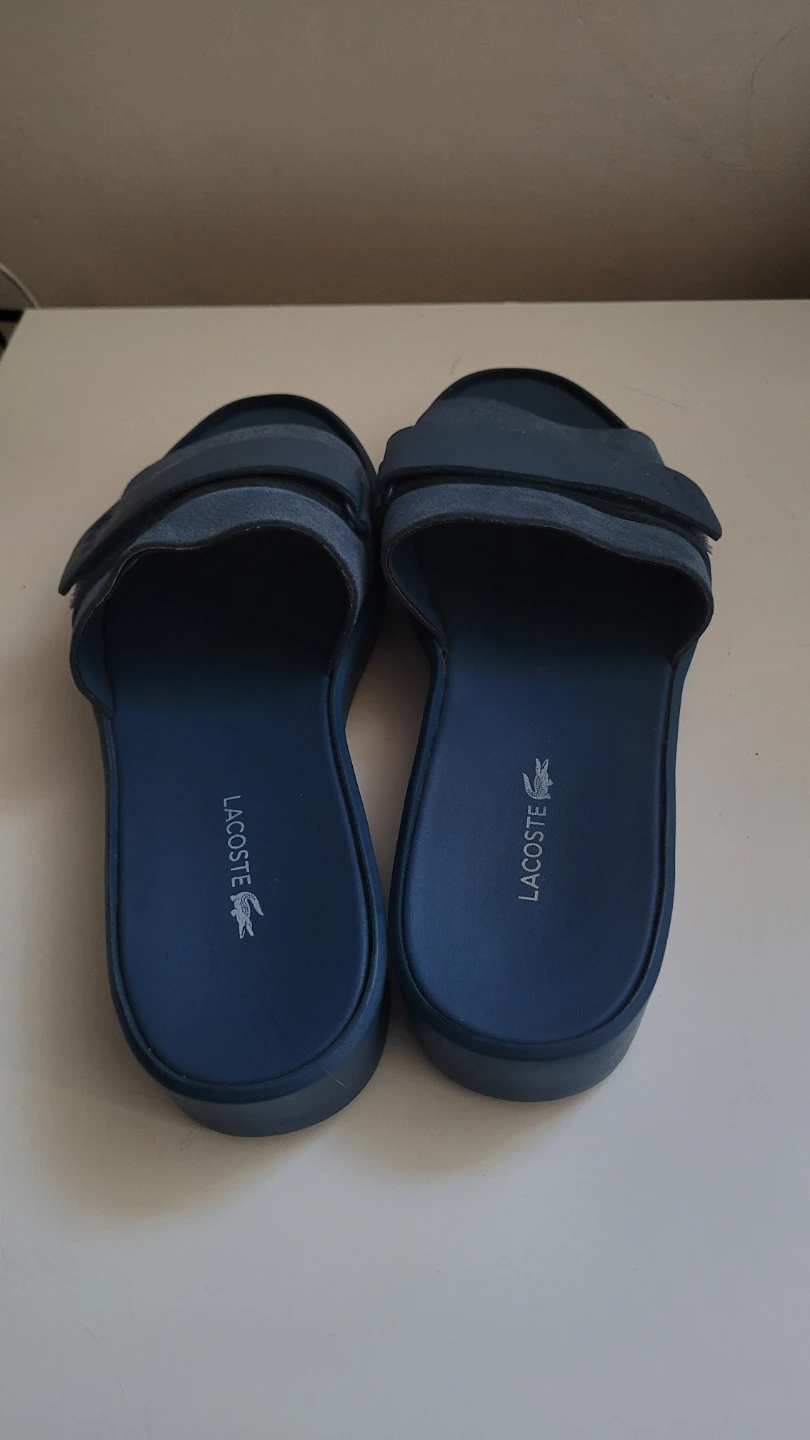 Lacoste Women's Dark Blue Slides - Size 6 - photo 4