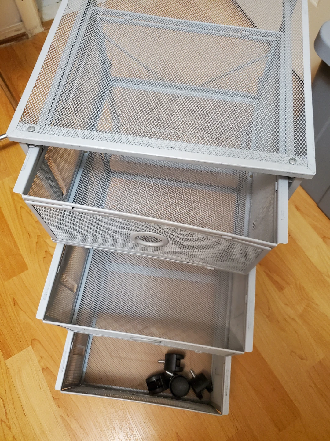 3-Drawer Mesh Rolling Cart - photo 2