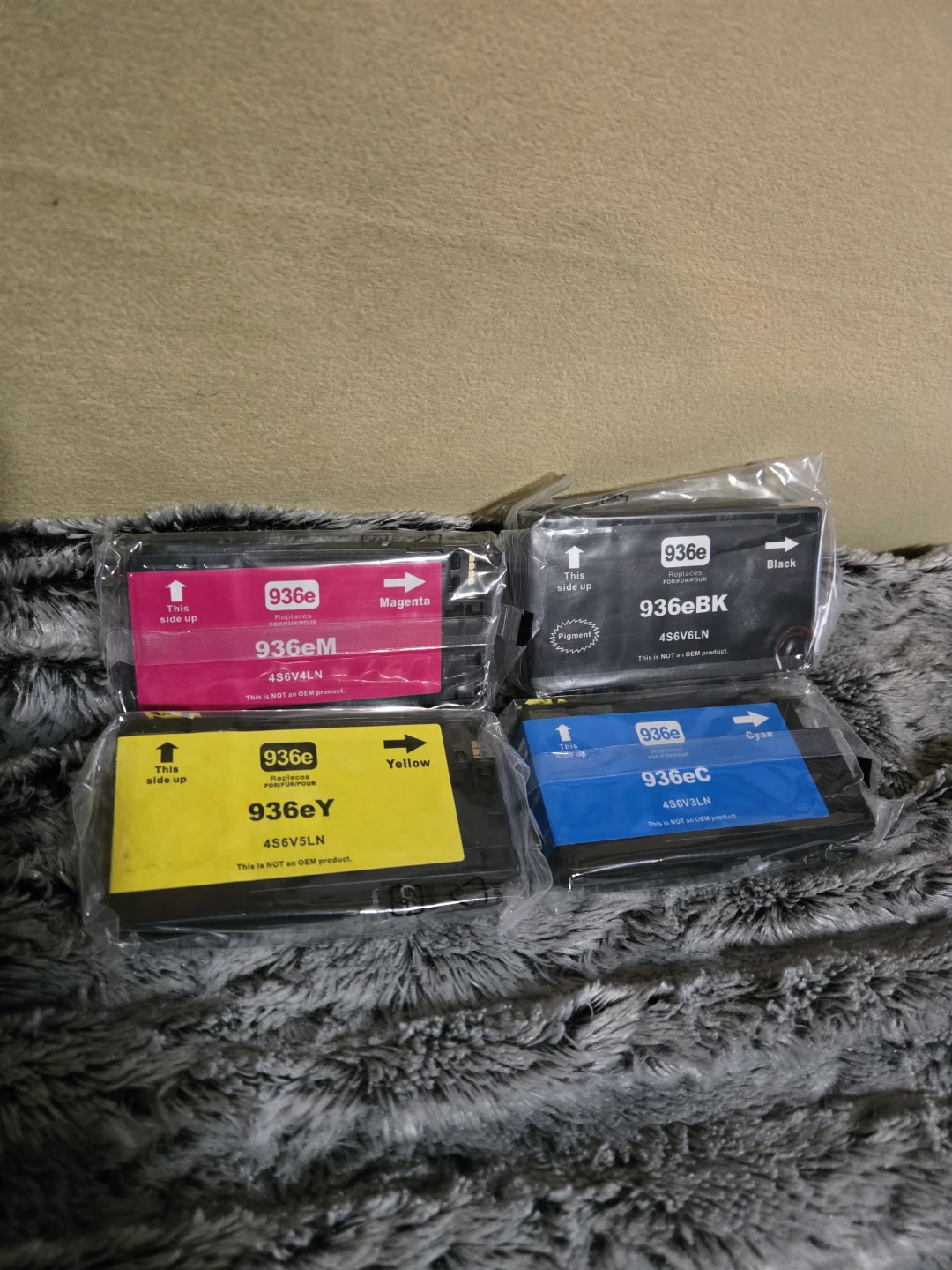Lot of 4 Non-OEM Ink Cartridges 936e BK, C, M, Y