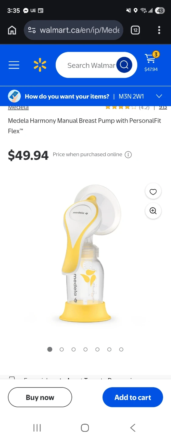 Medela Harmony Manual Breast Pump with PersonalFit Flex