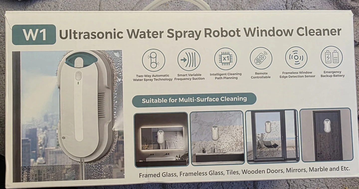 W1 Ultrasonic Water Spray Robot Window Cleaner