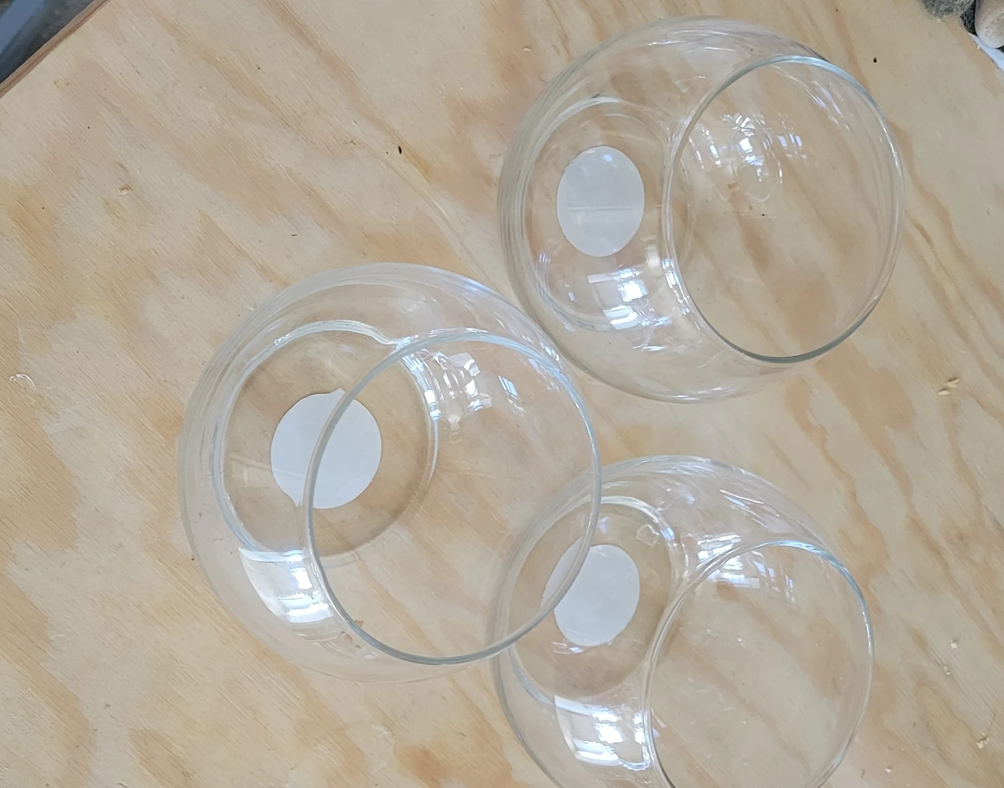 Set of 3 Glass Bubble Ball Vases - photo 3