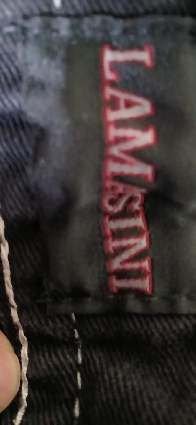 Lamasini Jeans Black with White Stitching - photo 3