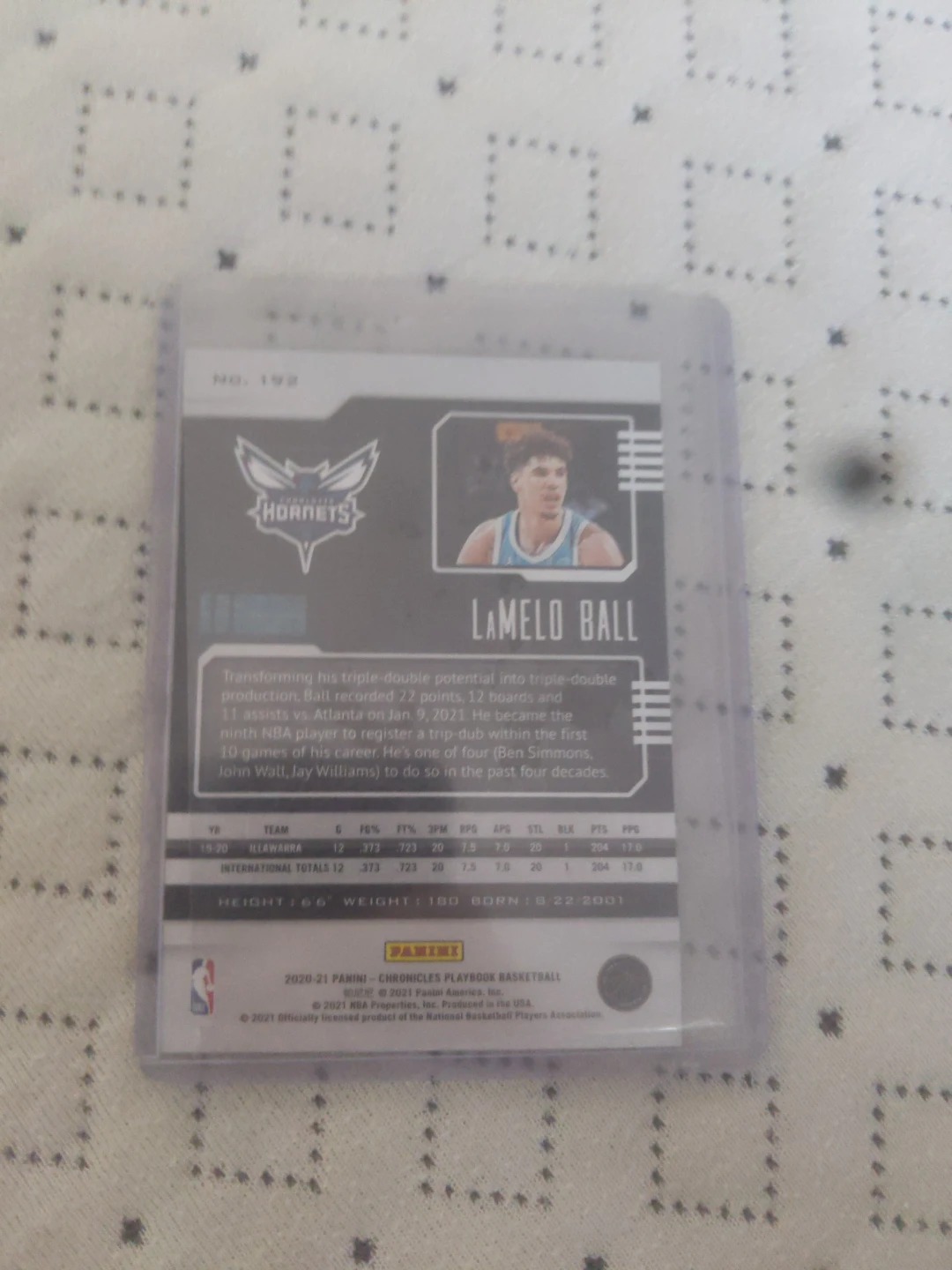 2020-21 Panini Chronicles Playbook Lamelo Ball Rookie Card #192 - photo 2