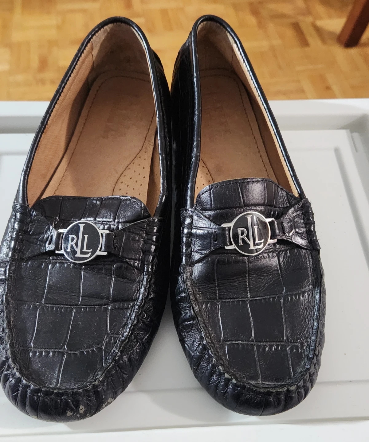 Ralph Lauren RL Black Croc Loafers - photo 2