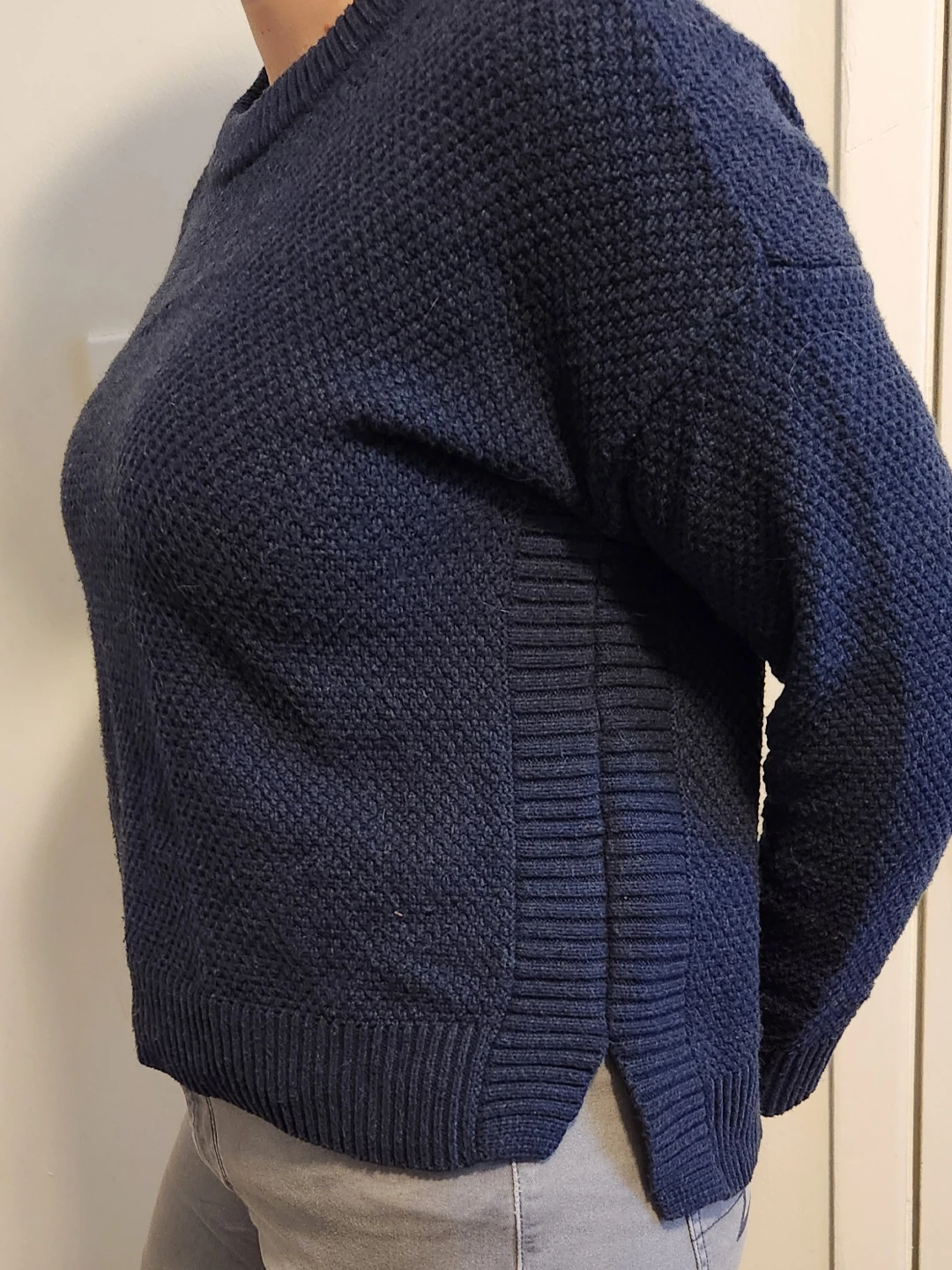 Madewell Women's Navy Textured Crewneck Sweater Size M - photo 2