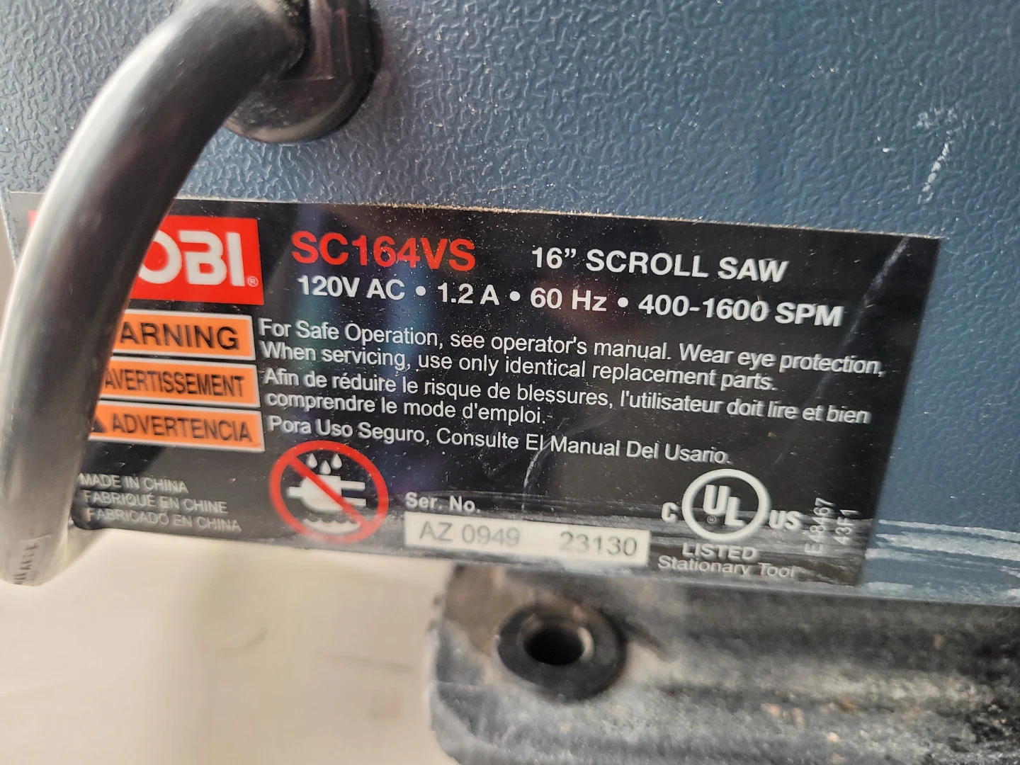 Ryobi 16" Variable Speed Scroll Saw SC164VS - photo 2