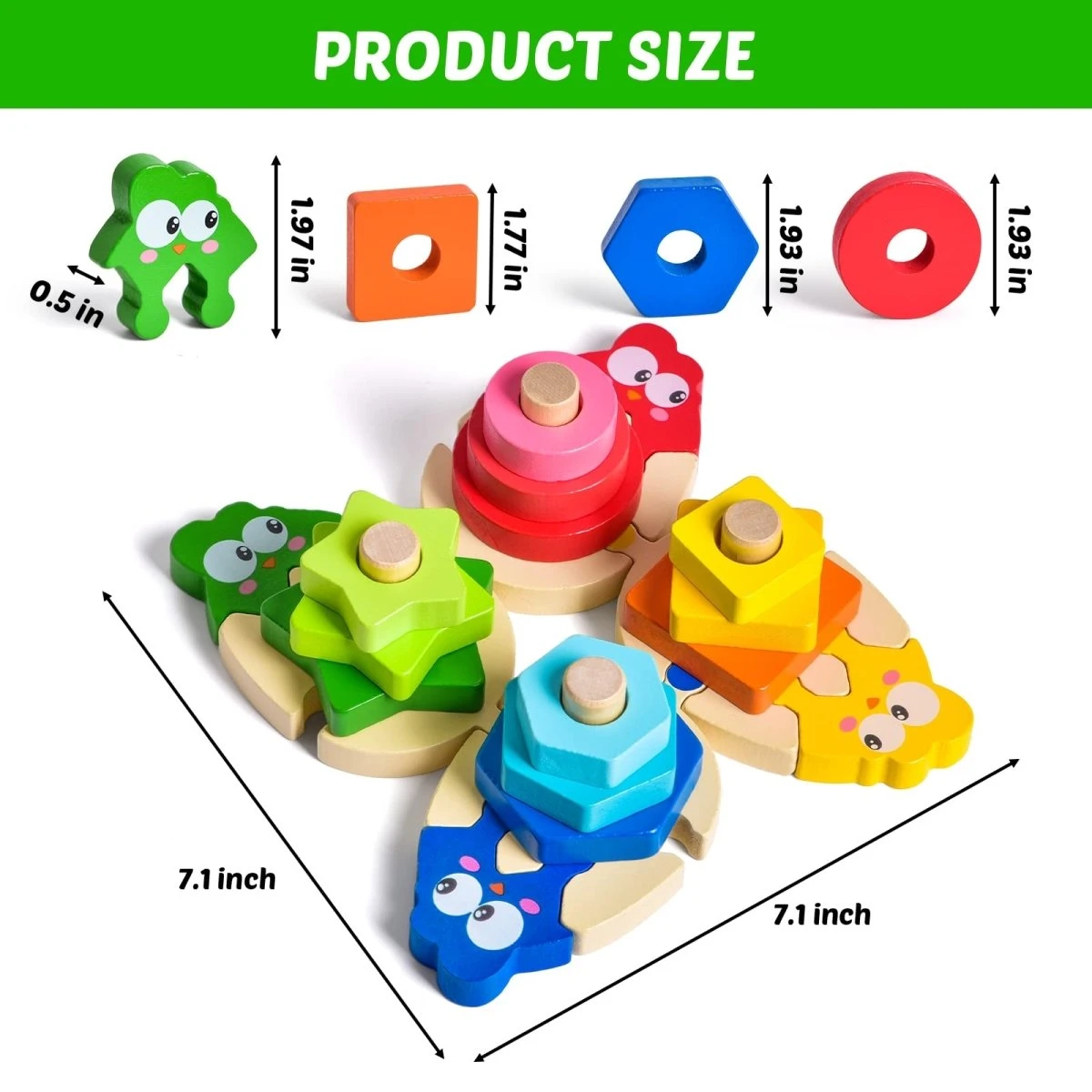 Montessori Shape Sorter Baby Toys for Toddlers - photo 2