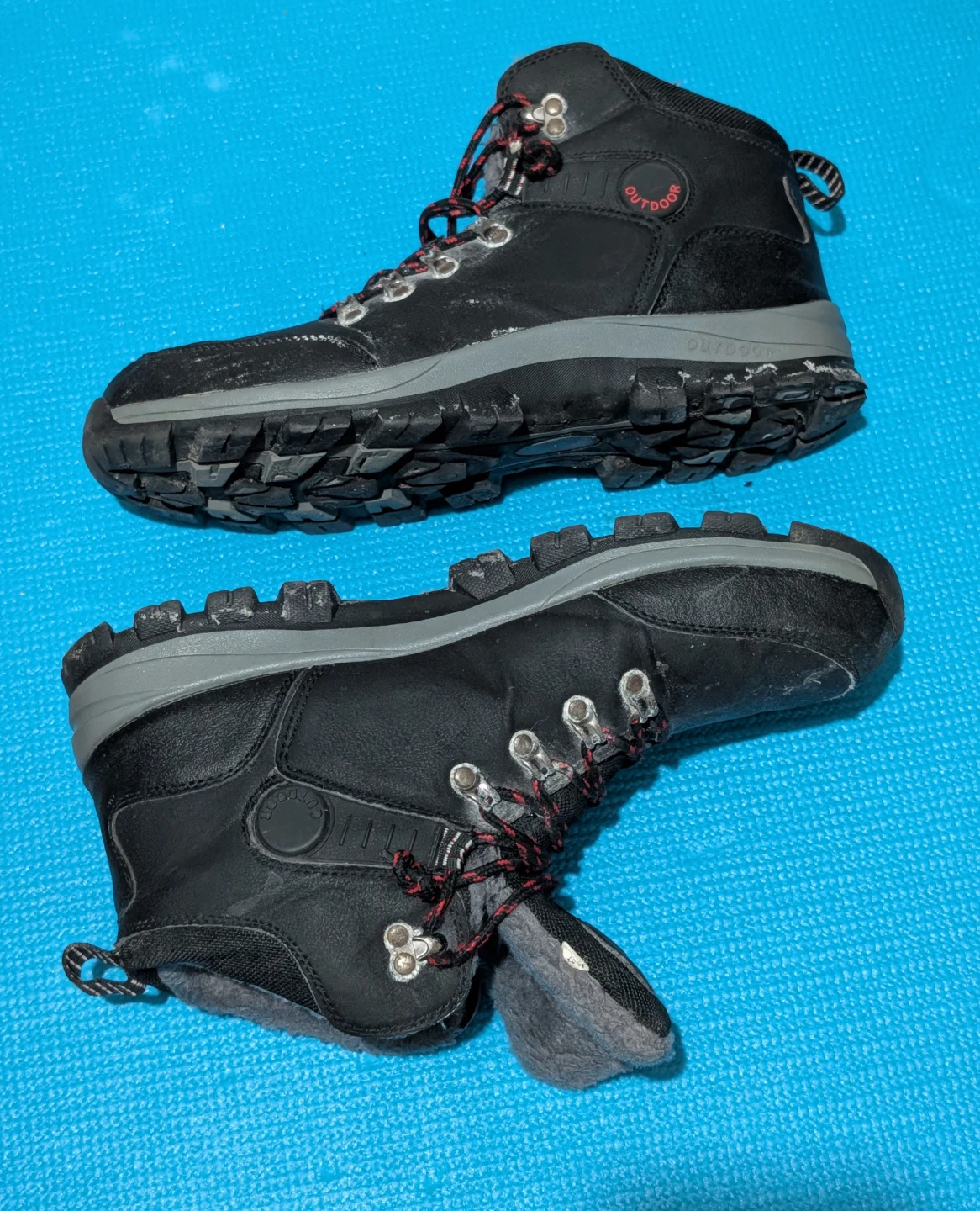 Black Outdoor Hiking/Winter Boots Size US 10.5