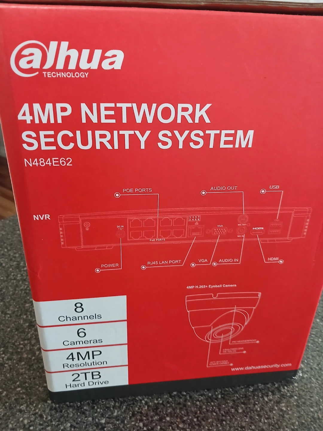 Dahua 4MP Network Security System N484E62 - photo 2