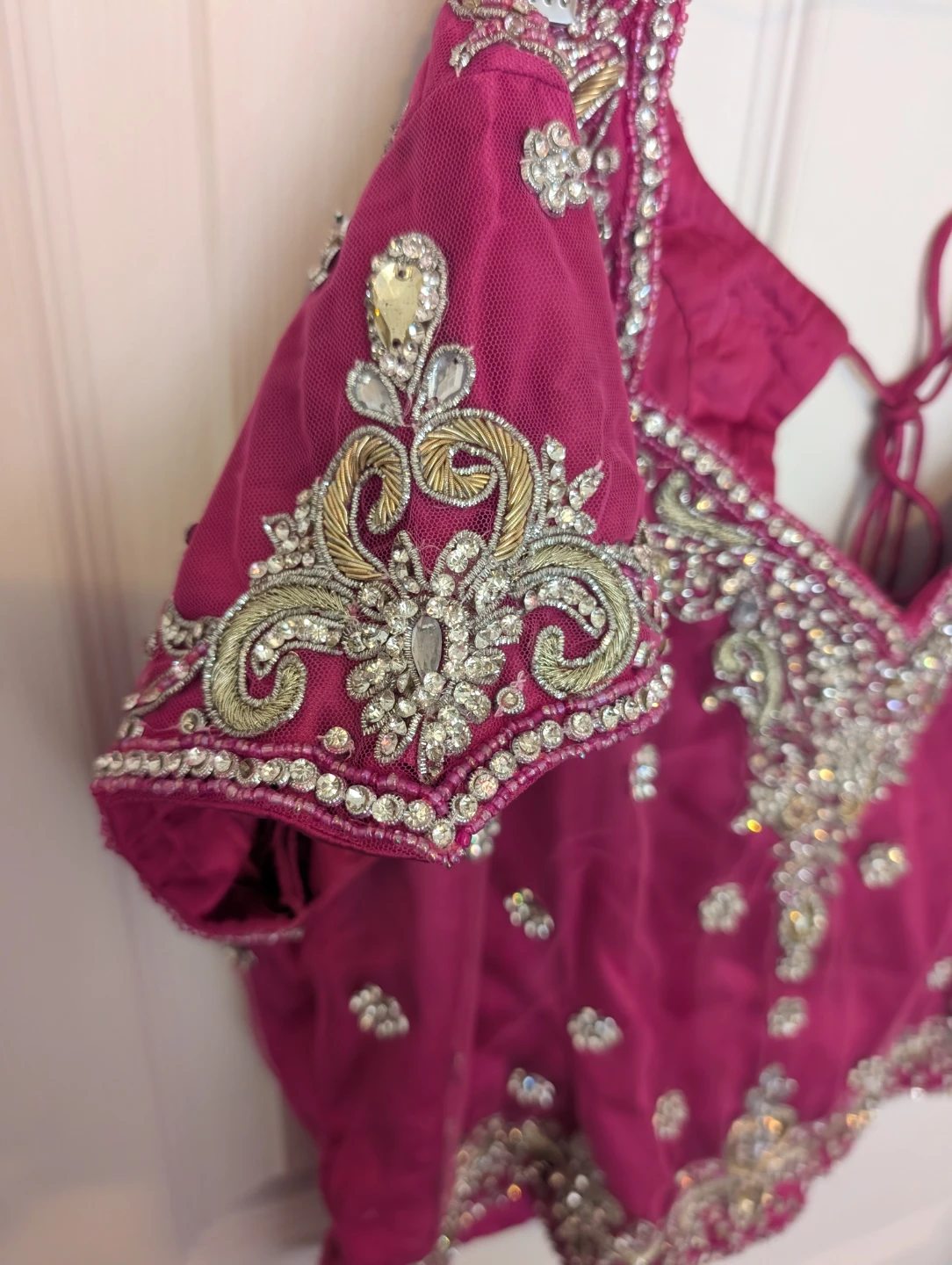 Embellished Pink Lehenga Choli Set - photo 5