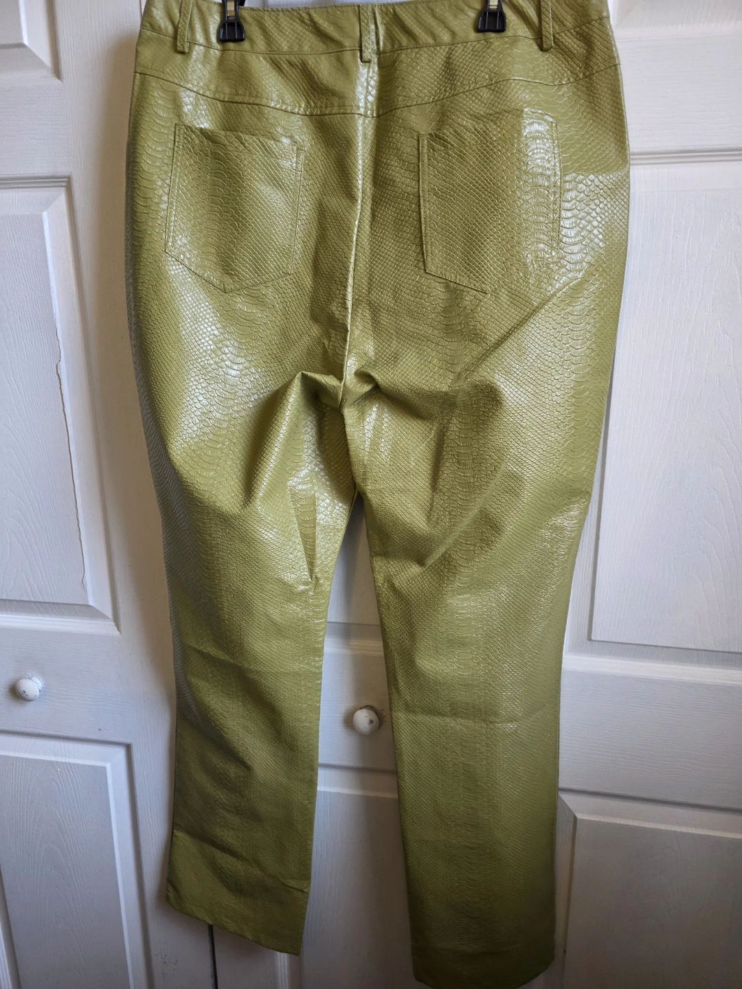 Women's Snake Print Faux Leather Pants - photo 2