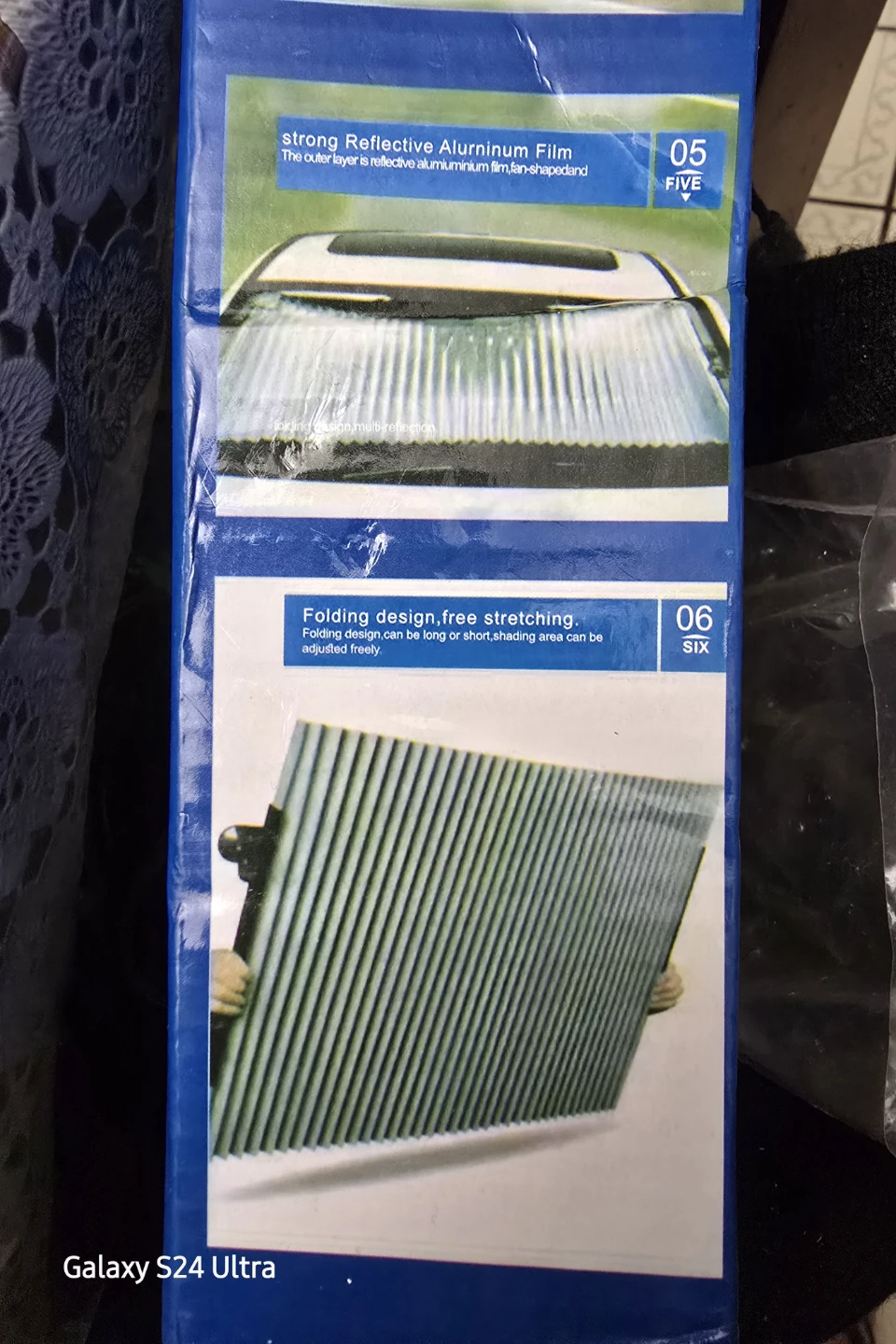 Retractable Car Sunshade 18x47 in. Pleated Heat Shield - photo 4