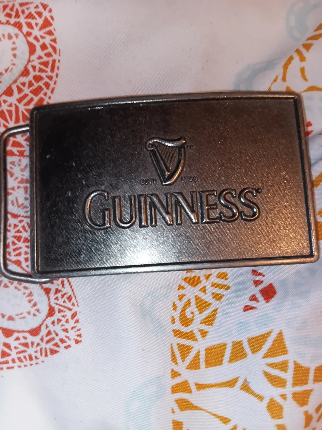 Guinness Harp Logo Belt Buckle