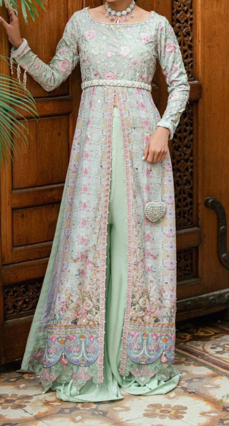 Women's Floral Print Maxi Dress with Pants