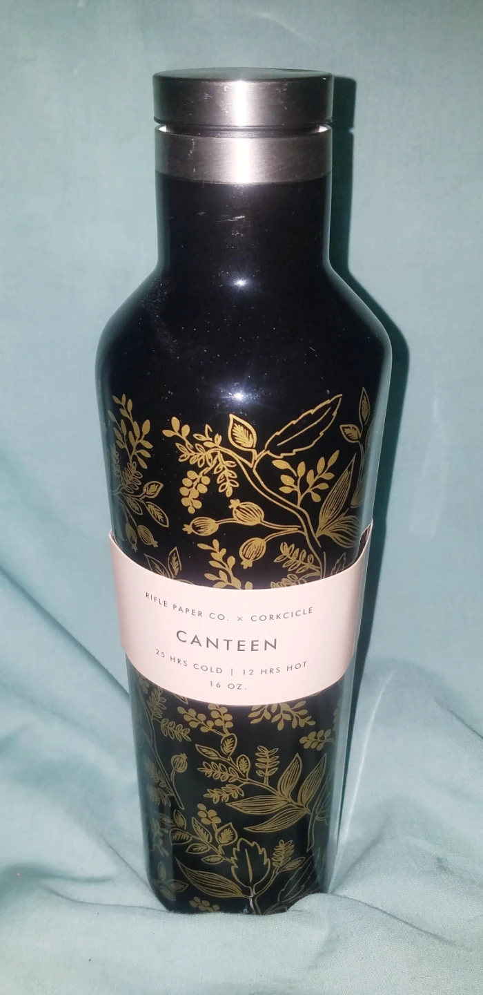 Rifle Paper Company x Corkcicle Canteen Water Bottle 16 oz New